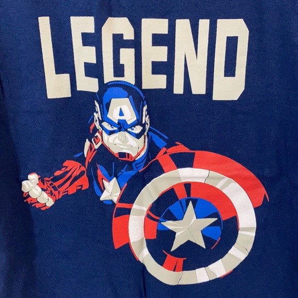 NWT Marvel Captain America Legend boys cotton short sleeve tee size 6 - Picture 6 of 6
